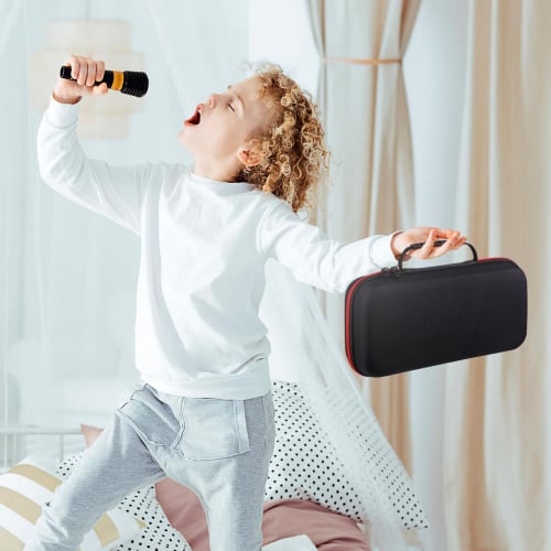 STOBOK Wireless Microphone Organizer, EVA Microphone Case Storage Bag with Rich Sponge for Travel