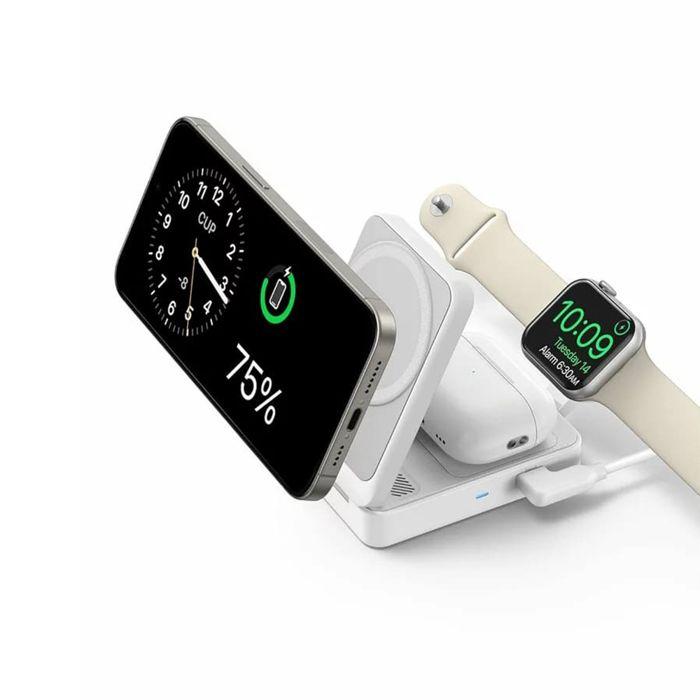 Station de recharge - Anker - MagGo 3in1 - 15W - USB-C - Blanc