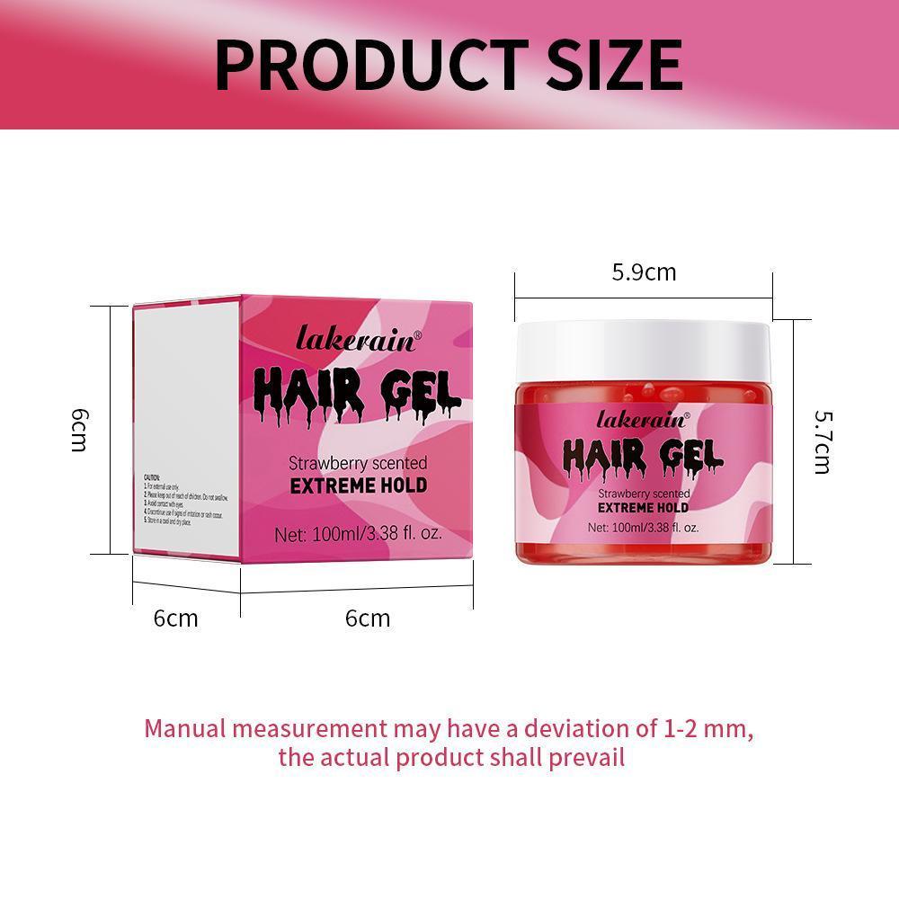 Transparent Gel Hair Gel 100ml Styling Curly Hair Moisturizing Fluffy Bubble Elastic Hair Gel