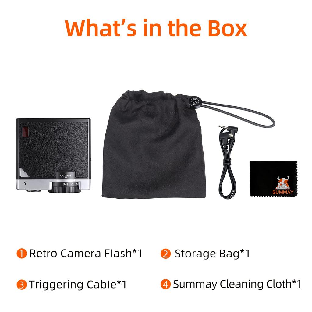 Вспышка Godox Lux Junior Retro с автоматическим и ручным режимами вспышки. Совместима с различными камерами, включая Canon, Nikon, Fuji,