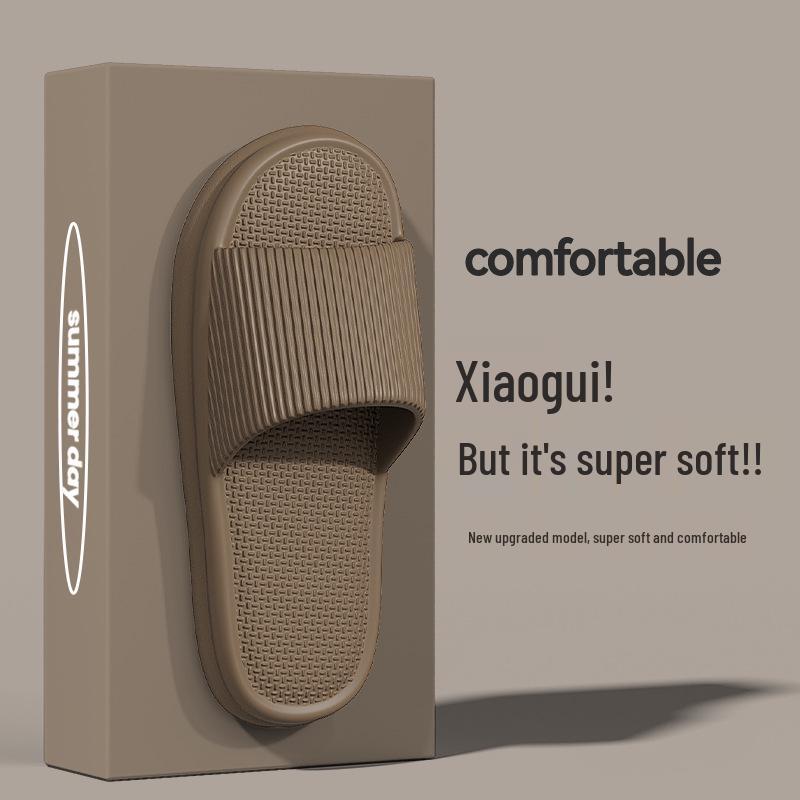 Мужские летние нескользящие комнатные тапочки больших размеров на толстой подошве с одним ремешком