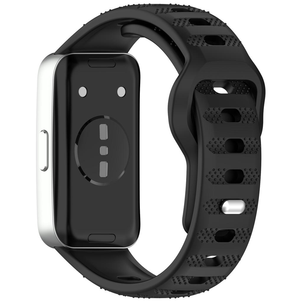 Силиконовый ремешок для часов для Huawei Band 10/10 NFC/9/9 NFC/8/8 NFC с точечной текстурой и обратной застежкой