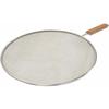Tamahashi Tempura Master 29cm Oil Splash Guard Net with Wooden Handle, Lightweight, Stainless Steel Oil Screen, TM-05