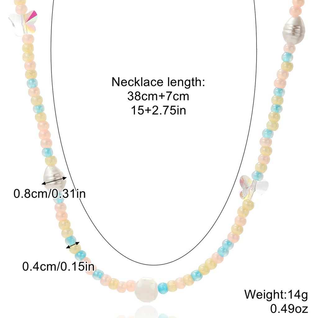 Ожерелье для женщин Ожерелья из бисера Женские сотни с высококачественным чувством не теряющего цвета Ожерелья из бисера ручной работы Ins Красочные ожерелья из бисера