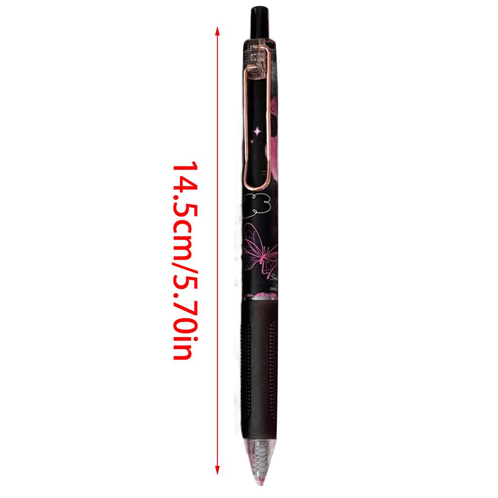 6 шт. выдвижная гелевая ручка с наконечником 0,5 мм, гелевая ручка-бабочка, быстросохнущая ручка для ведения дневника, плавный опыт письма