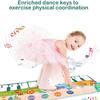 Coolplay 110x36cm Musical Piano Mat for Kids Toddlers Floor Keyboard Dance Mat with 8 Animal Sounds Baby Mat Educational Toys WBL