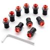 Happy Island Screen Bolt Well Nuts 5mm 6 Colors (10-Pack, Available) (Red)