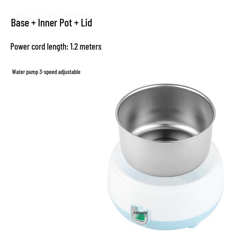 Умный подогреваемый фонтан для воды для кошек и йогуртница - Тихая миска для домашних животных для кошек