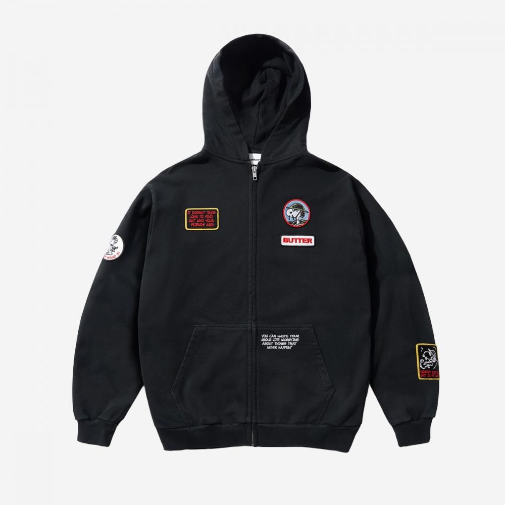 Butter Goods Patches Zip Thru Hood Patches Zip Thru Hood