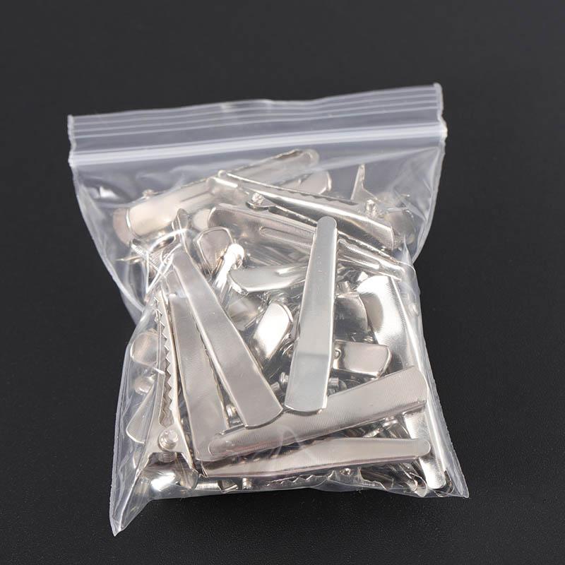 50pcs 25-60mm Hair Clip For Jewelry Making Single Prong Alligator Hairpin With Teeth Blank Setting Base For DIY Hair Clips