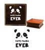 Printtoo Cute Panda Ever Text With Panda Face Design Square Wooden Rubber Stamp-2 X 2