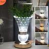 Настольная лампа Flower Lamp для дома, спальни, прикроватной тумбочки, регулируемая яркость, 3-цветная регулировка яркости, настольные лампы Flower с зарядкой от USB, рождественская ягода