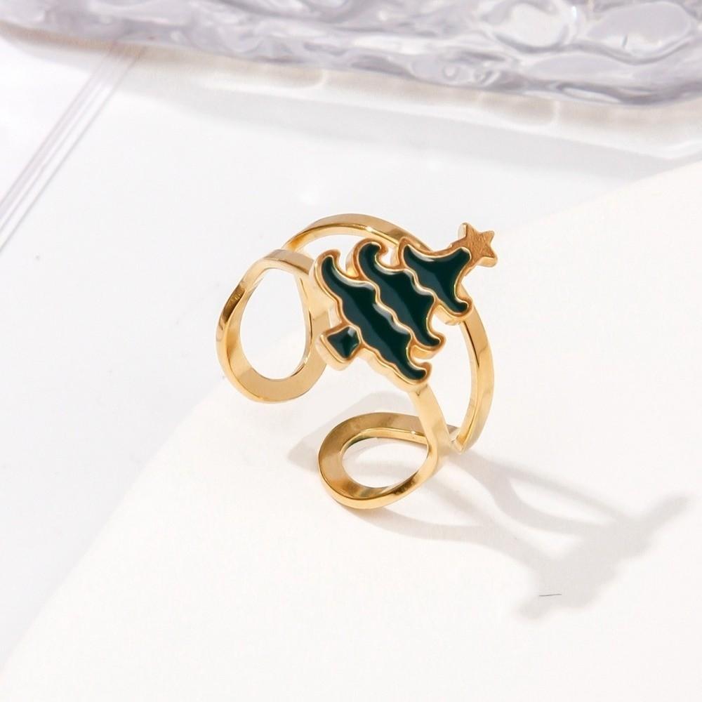 Cute Cartoon Finger Rings Novelty Santa Claus Ring Fashion Christmas Rings  Festival