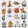 Christmas Cartoon Embroidery: Scarf & Clothing Accessories, Pendant, Tree Decorations, Snowflake, Gloves & Patch
