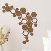 Hexagon Wall Decor Wood Non-Slip Wood Hexagon Wall Art For Home Living Room Bedroom Decor DIY Crafts