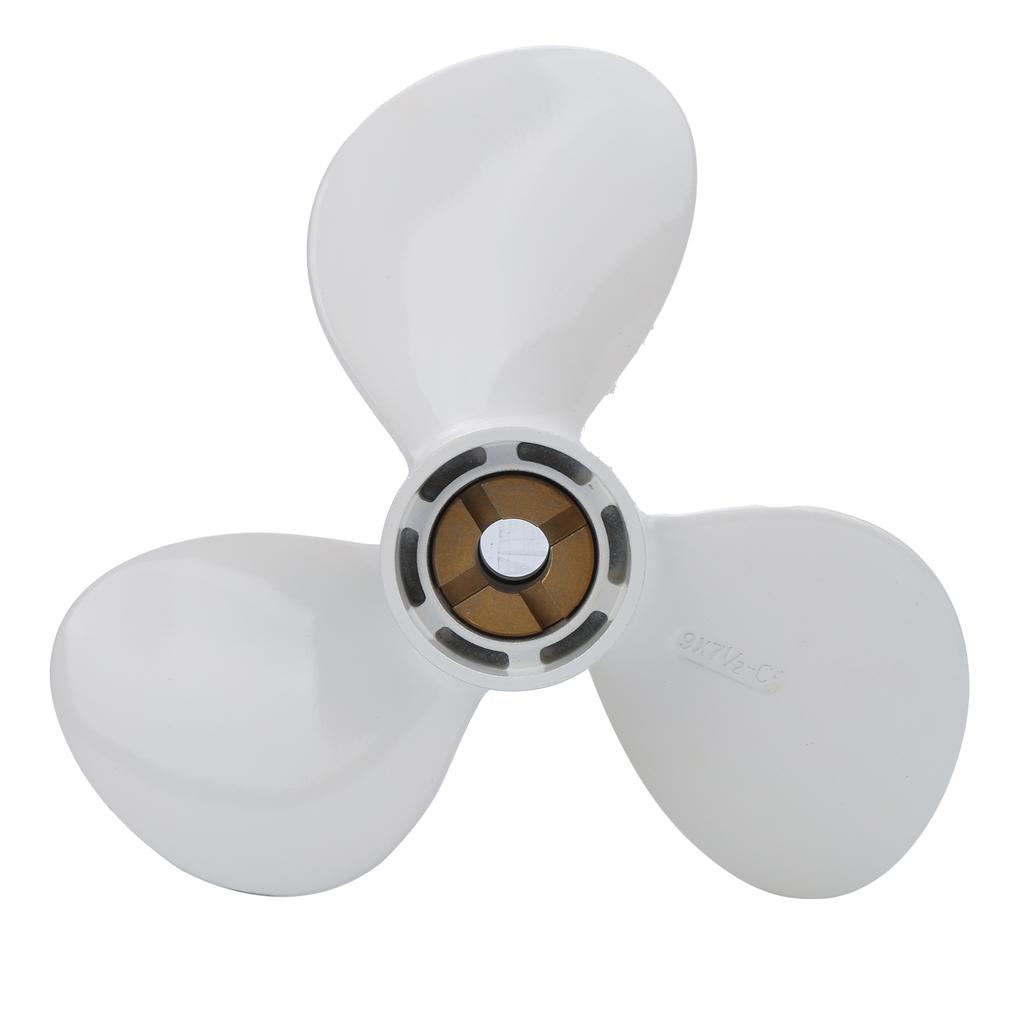 Морской пропеллер с 3 лопастями Лодочный пропеллер Прочный 9X7‑1 2‑C Алюминиевый Подвесные фитинги