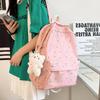 Floral Soft Girl Backpack for Students: Fresh, Schoolbag for Junior, High School, College, and Forest-Style Elementary Students