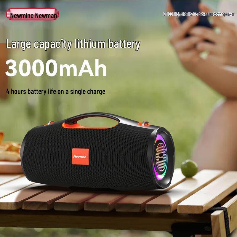 Newmine BT100 Portable Bluetooth Speaker CN plug (adapter included)