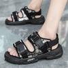 With Platform Outdoor Plastic Male Shoe Rubber Height Men's Sandal New Design 2024 Adult Breathable Number 41 Casual Luxury H V