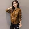 Модная короткая кожаная куртка женская осенне-зимняя свободная повседневная куртка