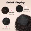 MISS WIG Synthetic Claw Clip In Bun Ponytail Wig Extension Wavy Curly Drawstring Ponytail Wig For Elegant Women Daily Wear