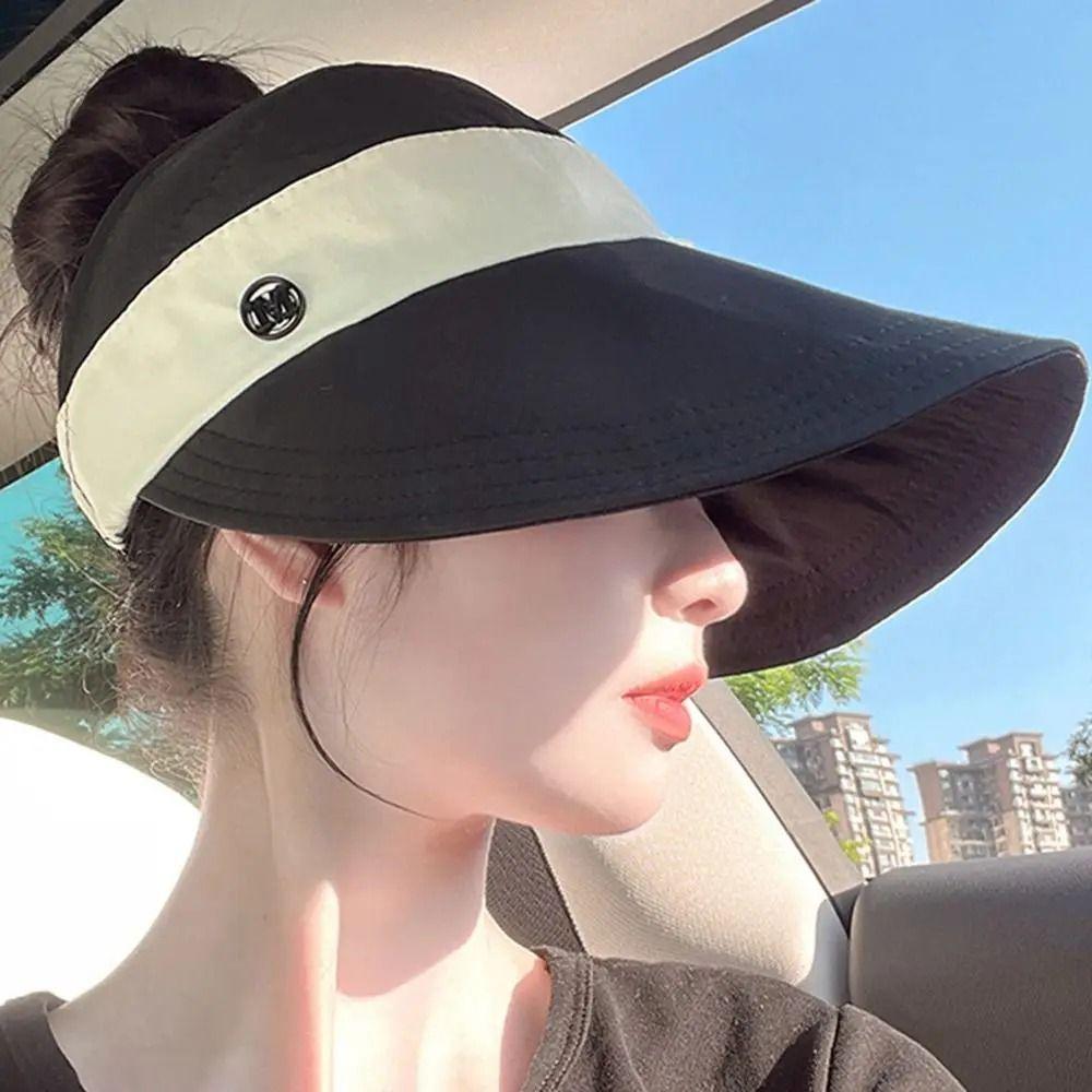 Anti UV Summer Wide Brim Sunhat Korean Style UV Protection Visors Woman's Sunshade Hat Outdoor