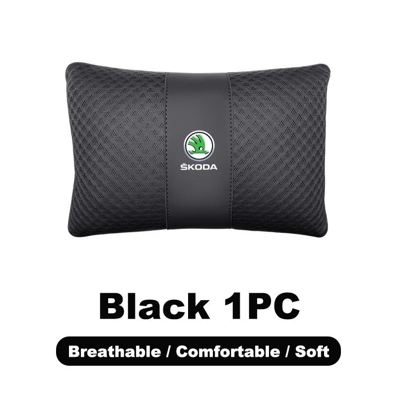 Car Seat Headrest Lumbar Support Cushion Pillow For Skoda S Fabia 2 Superb Octavia 2 Karoq VII Yeti Scala Kamiq VRS Accessories