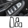 4Pcs Carbon Fiber Style Car Window Lift Switch Button Cover Trim for Mercedes Benz C Class W205