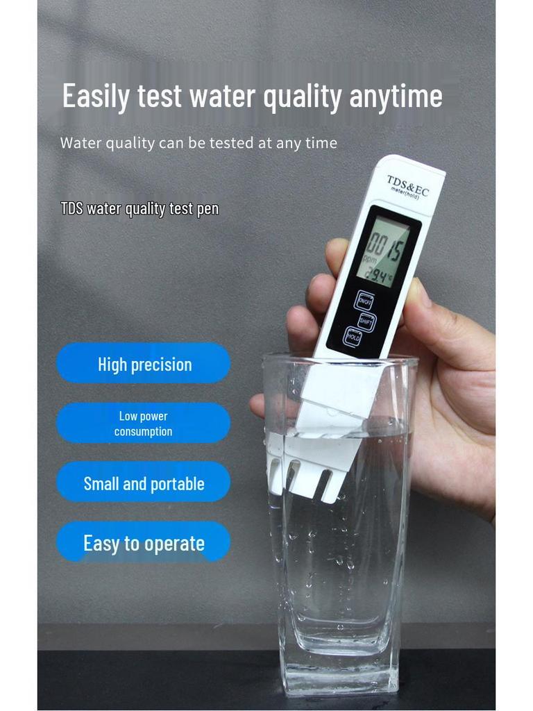 Portable TDS EC Conductivity Meter: 3-in-1 Pure Water Quality Tester