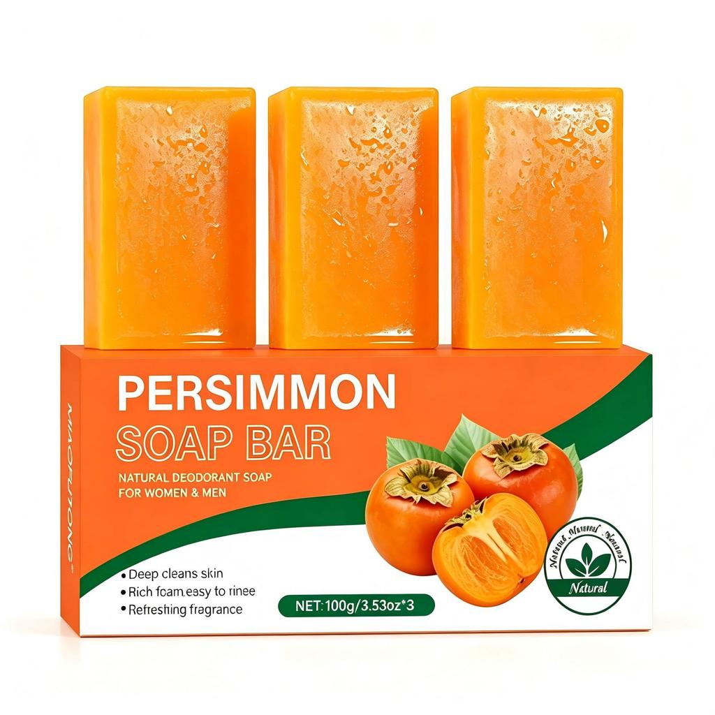 Persimmon Deodorizing Soap Bars, 3-Pack