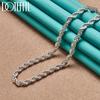 Silver 16-24 Inch 4mm Twist Necklace Fashion Jewelry