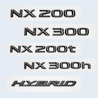 Глянцевый черный ABS буквы NX200 NX300 NX200t NX300h ГИБРИДНАЯ эмблема для Lexus багажник автомобиля логотип наклейка значок аксессуары