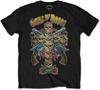 Guns N Roses Унисекс Взрослый 80-е Череп Крест Футболка (XL) (черный)