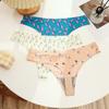 TERMEZY Сексуальные трусики с принтом, стринги с низкой талией, бесшовные дышащие трусики из ледяного шелка, женское нижнее белье, мягкое нижнее белье