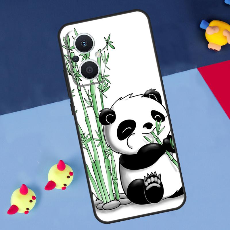 Cartoon Panda Case For OPPO Reno 10 8 Pro 4Z 5Z 8T 4 5 6 7 Lite OPPO Find X3 X6 Pro X2 Neo X5 Lite Cover