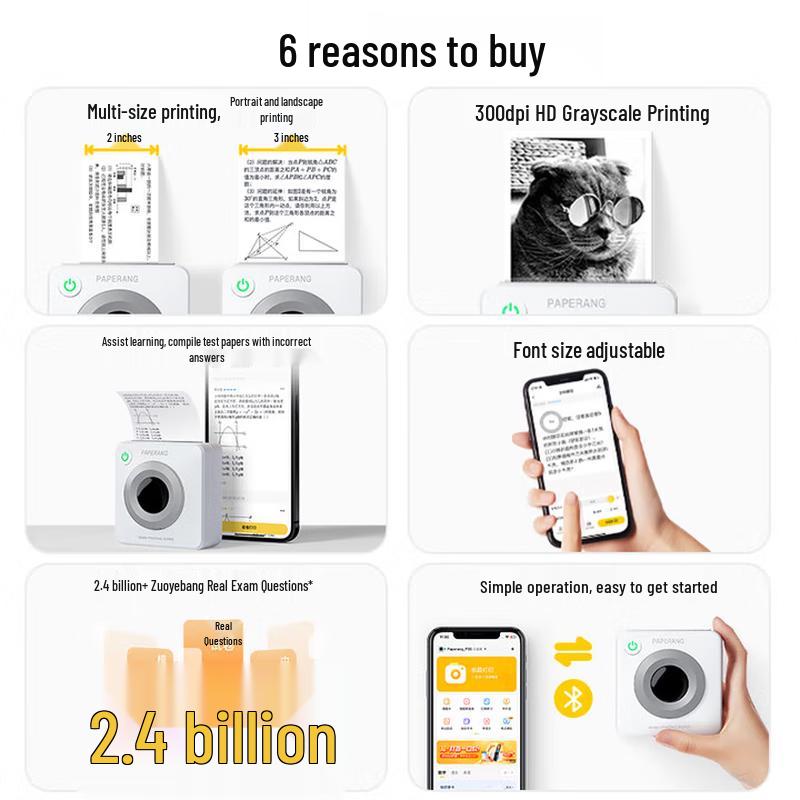 Miaomiao Machine P3S Portable Smart Study Printer CN plug (adapter included)