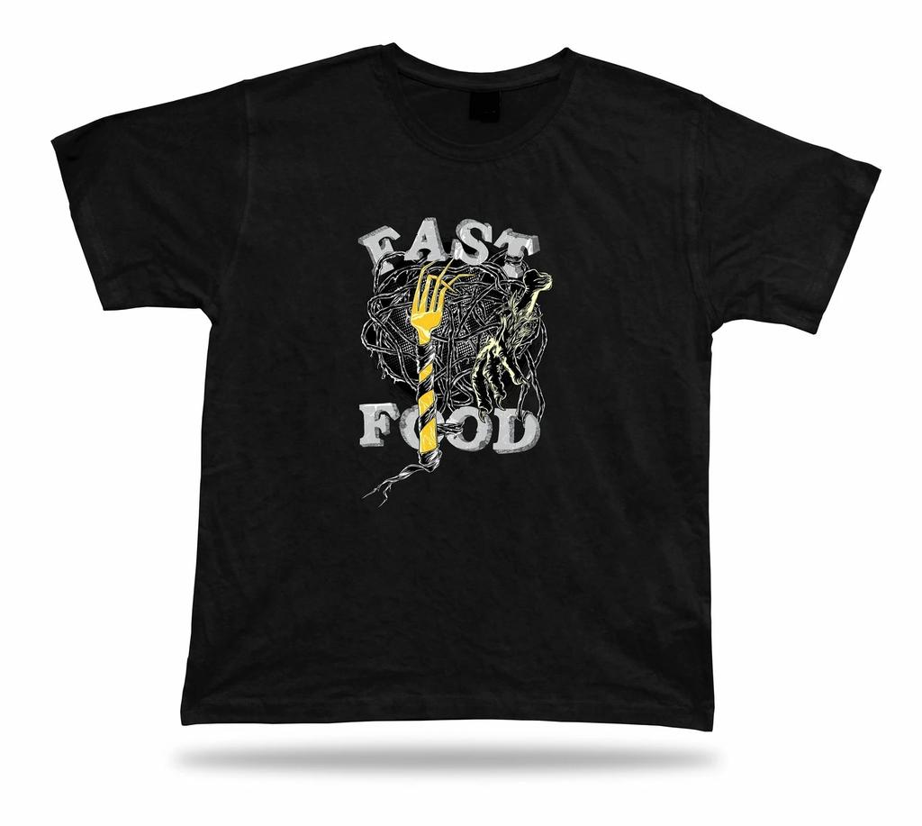 Tshirt Tee Shirt Birthday Gift Idea Fast Food Creepy fork Claw Tangle Horror