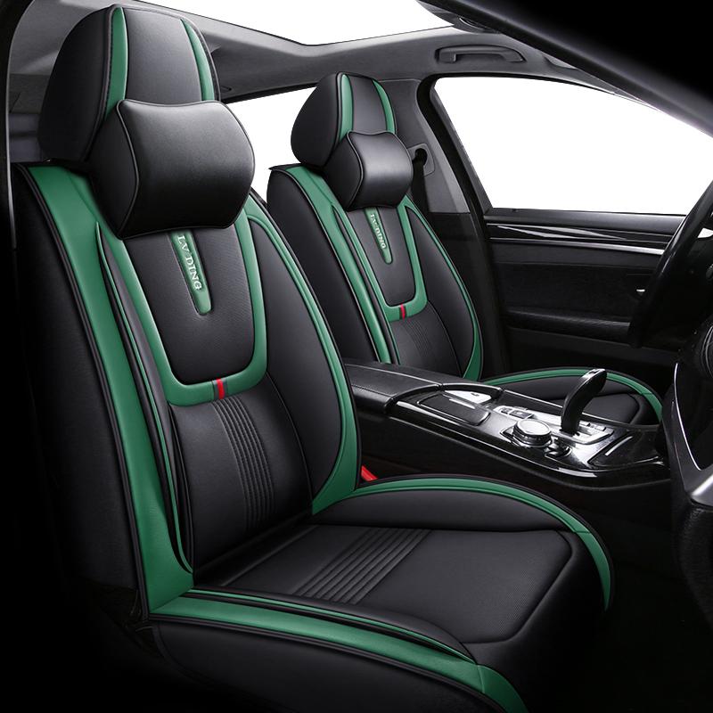 ZHOUSHENGLEE Leather Car Seat Covers For Honda Civic Accord CR-V Fit Odyssey Pilot City Jazz Vezel Elysion Jade Car Accessories