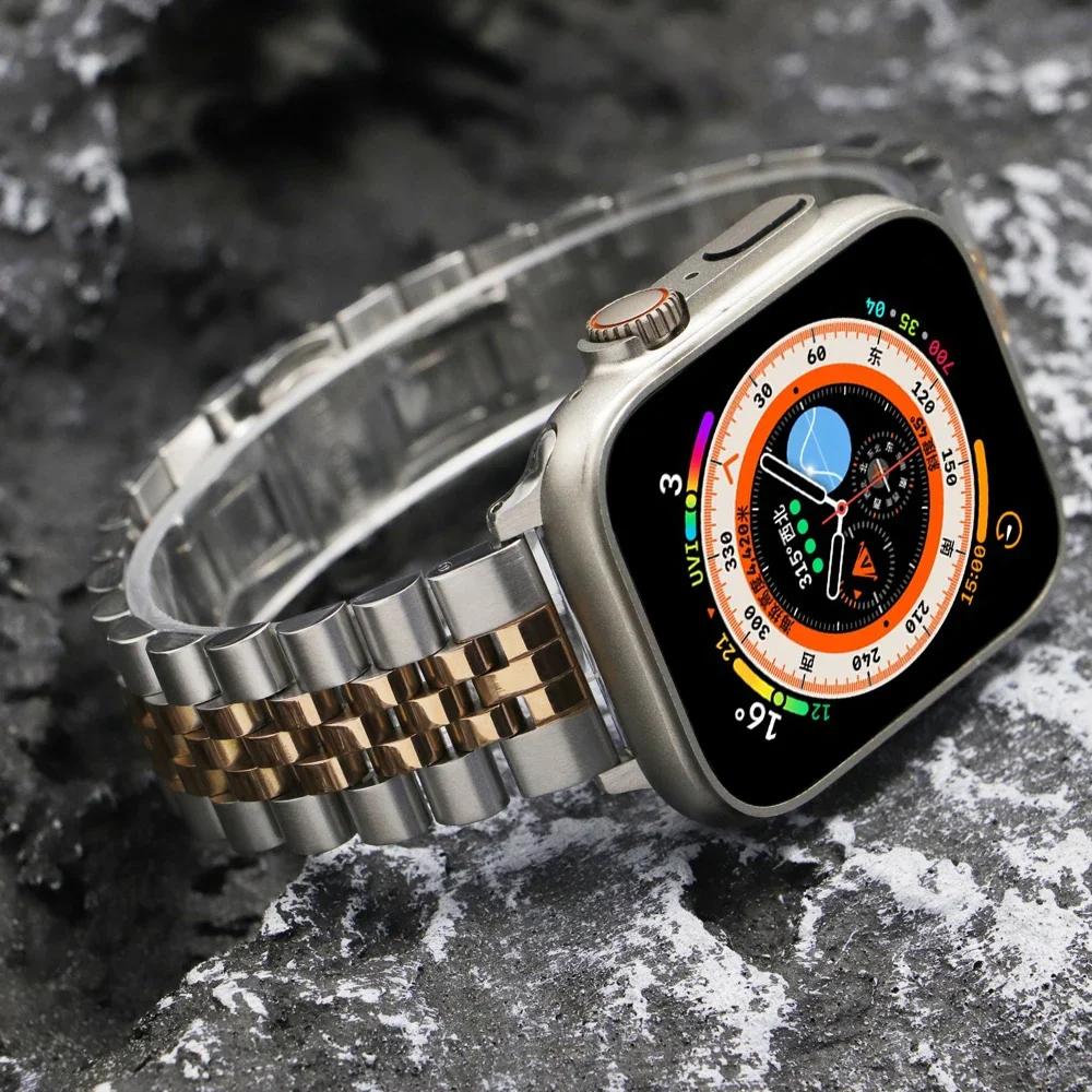 Металлический ремешок для Apple Watch Ultra 2/1 Браслет 49 мм 10 9 8 7 46 мм 42 мм 45 мм 41 мм Браслет из нержавеющей стали IWatch 6 5 4 SE 40 мм 44 мм