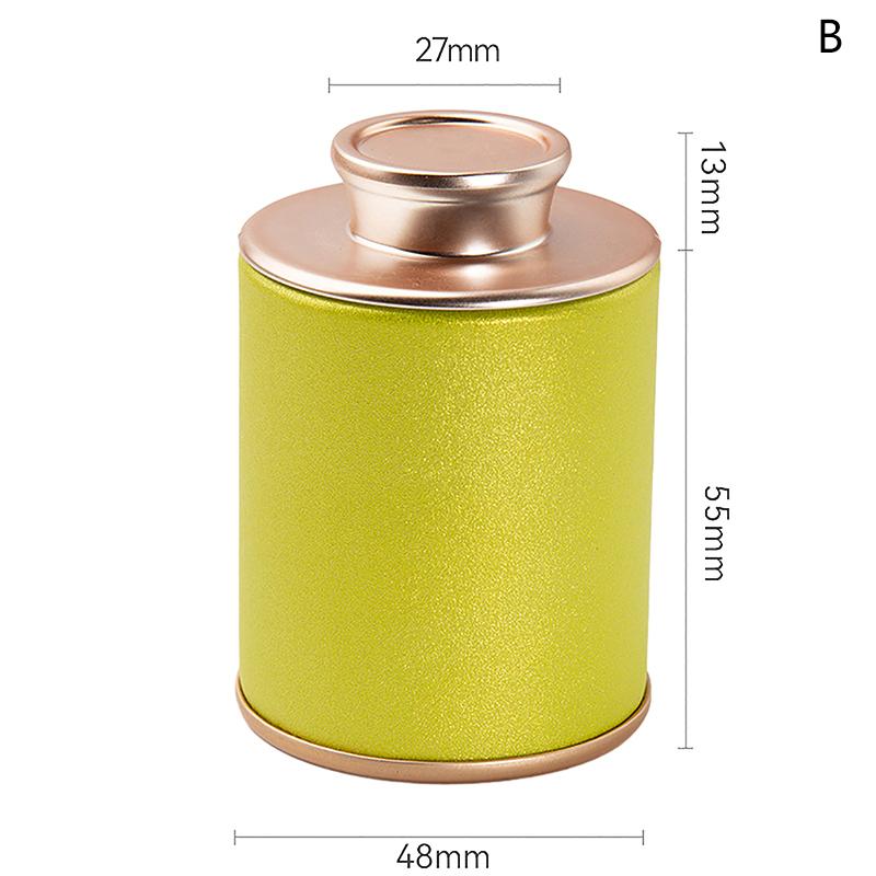 1Pc Solid Mini Empty Tea Tin Can Household Green Black Tea Sealed Jar Portable Travel Small Tea Packaging Box Paper Storage Can