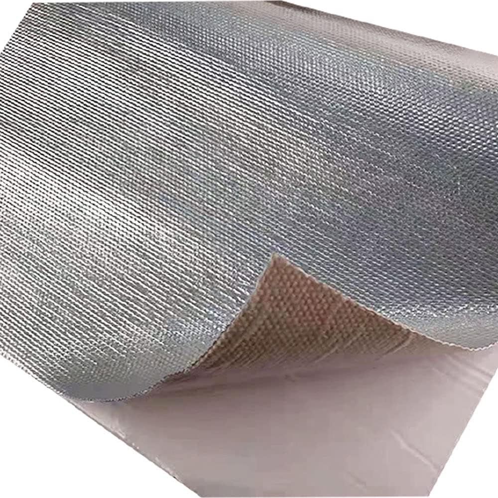 Aluminum Backed Aluminized Self Adhesive 12'' X 48’',Fiberglass Thermal Ulation Material High Temp Protection