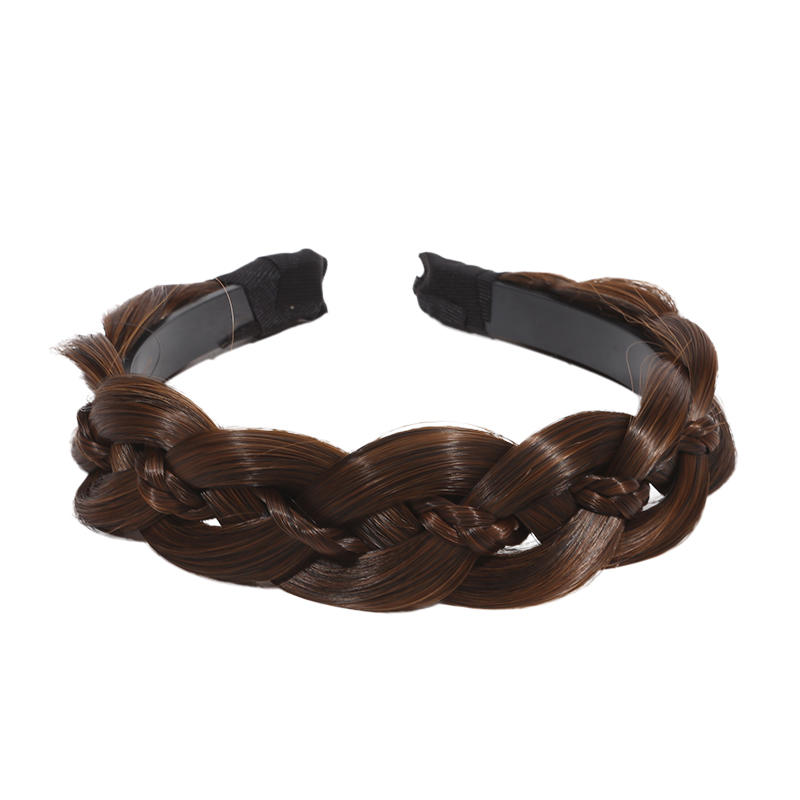 Классическая толстая плетеная синтетическая широкая плетеная повязка на голову высокой эластичности косы резинка для волос накладка для волос для женщин