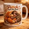 Керамическая кружка 'Punch Monkey' 11 унций. Милая обезьянка с дизайном орангутанга. Персонализированная керамическая кофейная кружка для семьи и близких