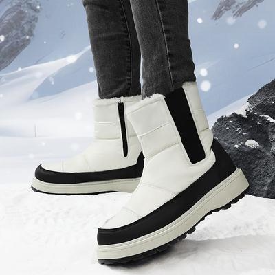 Женские зимние ботинки 2024 года, новые теплые ботинки на платформе с боковой молнией, повседневные нескользящие зимние ботинки для активного отдыха, модная хлопковая обувь