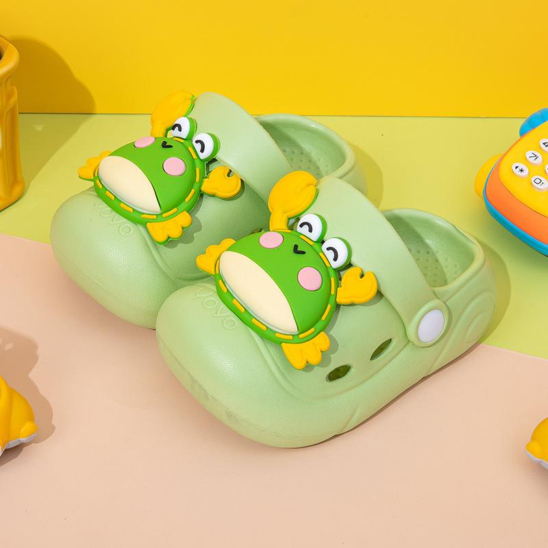 Cute Cartoon Crab Kids Clogs Non Slip Soft Sole Baby Beach Sandals Indoor Outdoor Slippers For Boys And Girls