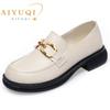 Fashion AIYUQI Women's Loafers British Style 2025 New Genuine Leather Women Shoes Slip-on Non-slip Large Size 42 43 Women's Spring Shoes