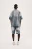Men's Oversized T-shirt with Minimal Patch and Washed-Out Effect by Machinist – Light Grey S