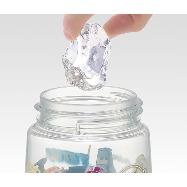 Бутылка для воды Skater с трубочкой, прозрачная, 480 мл, силиконовая, Disney Cars 23, для мальчиков, детская, PDSH5-A