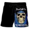 Vintage Retro Skull Pentagram Devil Demon Satan Ghost Boxing Muay Thai Kickboxing Shorts 3D Print Training Unisex Men Women Fitness Gym Sport Workout