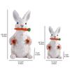 Garden Bunny Sculpture Resin Animal Craft for Outdoor Garden and Courtyard Entrance Decoration